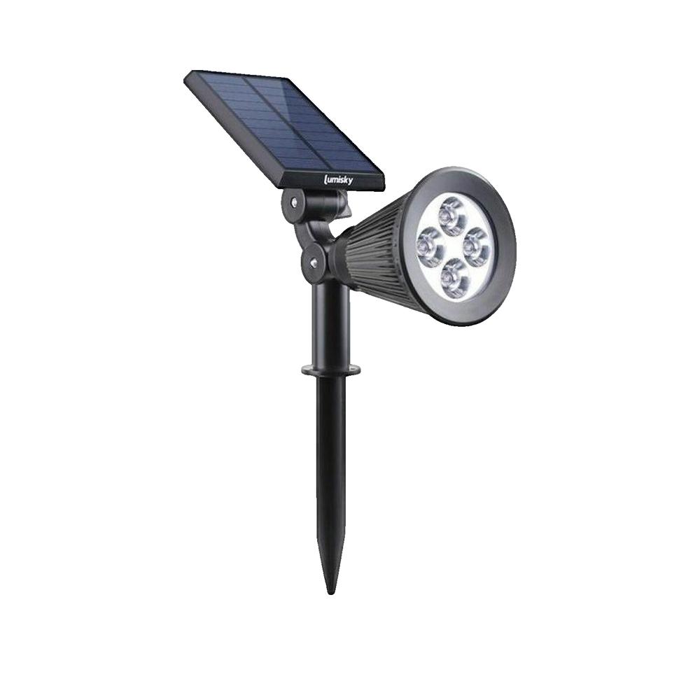 Reflektor solarny Lumisky Spiky W34 czarny IP44 autonomia 12h