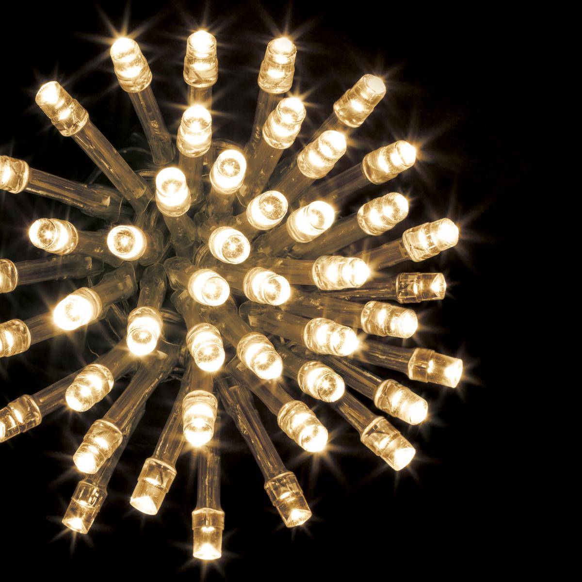 Guirlande lumineuse 300 LED 30m avec timer extérieur blanc chaud fil transparent - Feeric lights & christmas - 2