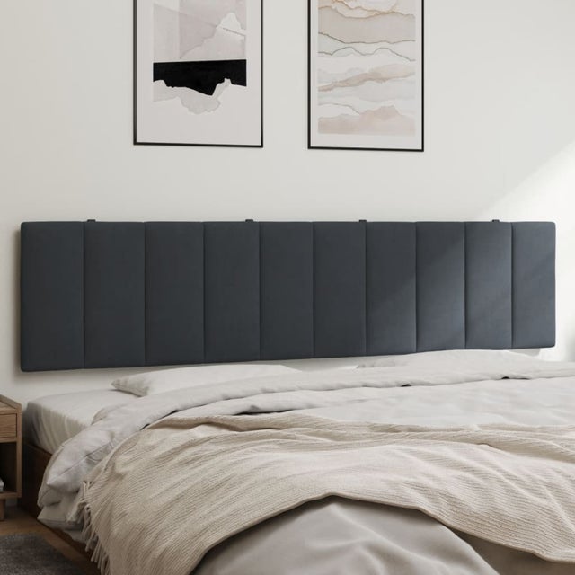 Cabecero de cama acolchado Hanko terciopelo gris oscuro 200 cm vidaXL