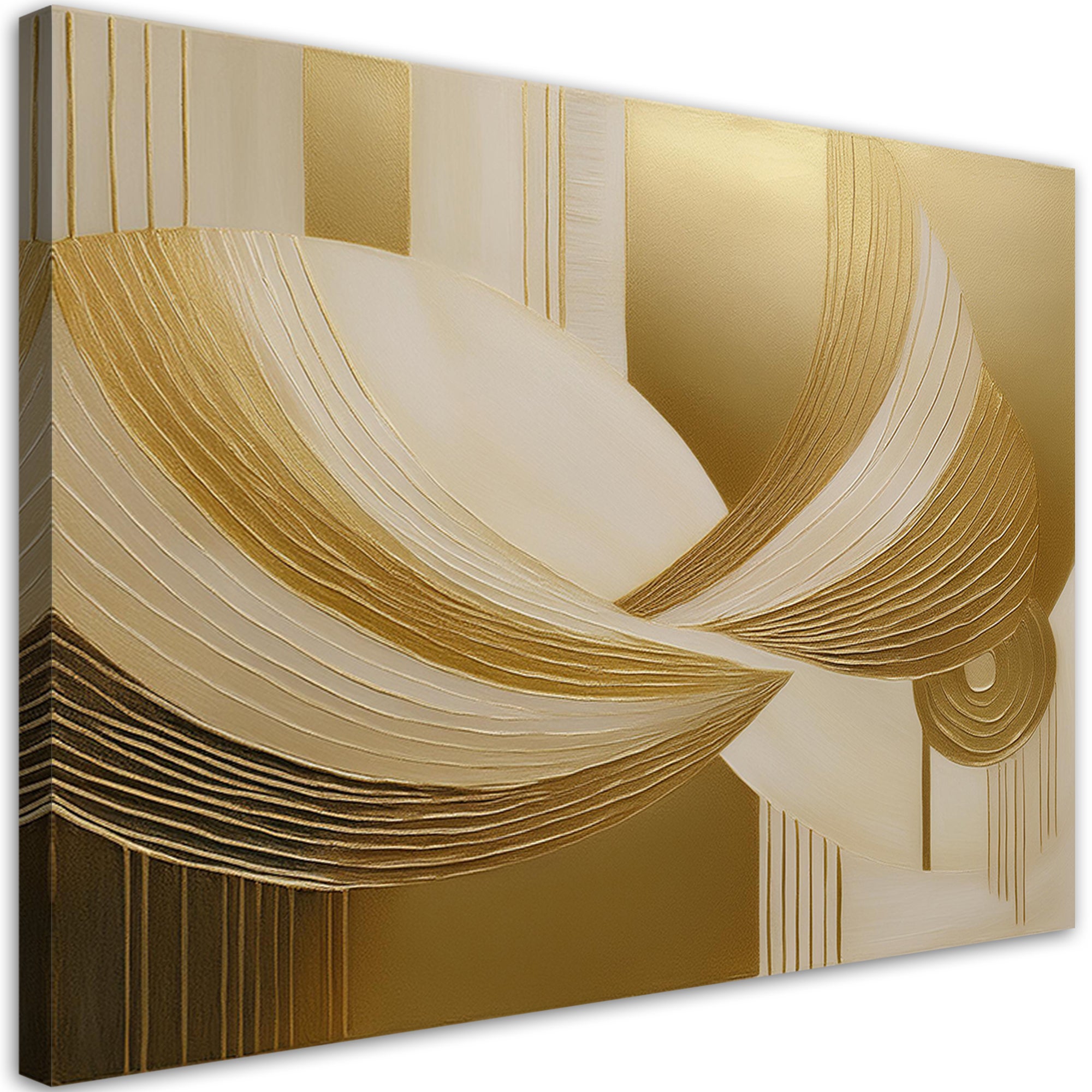 Obraz na płótnie, Abstrakcja Złoto 3D 120x80