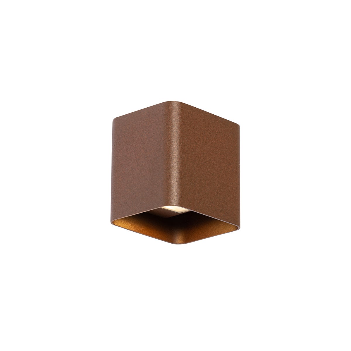 Qazqa nowoczesny lampa up &amp; down do ogród - Evi - rdza-brązowy, led zintegrowana 3.1w zestawie, Integrated led, 11cm, IP54