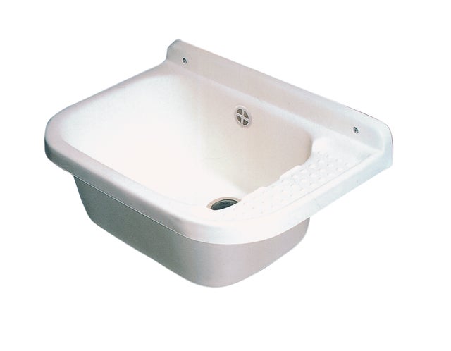 LAVATOIO RESINA A PARETE 50X35 CM CON SIFONE
