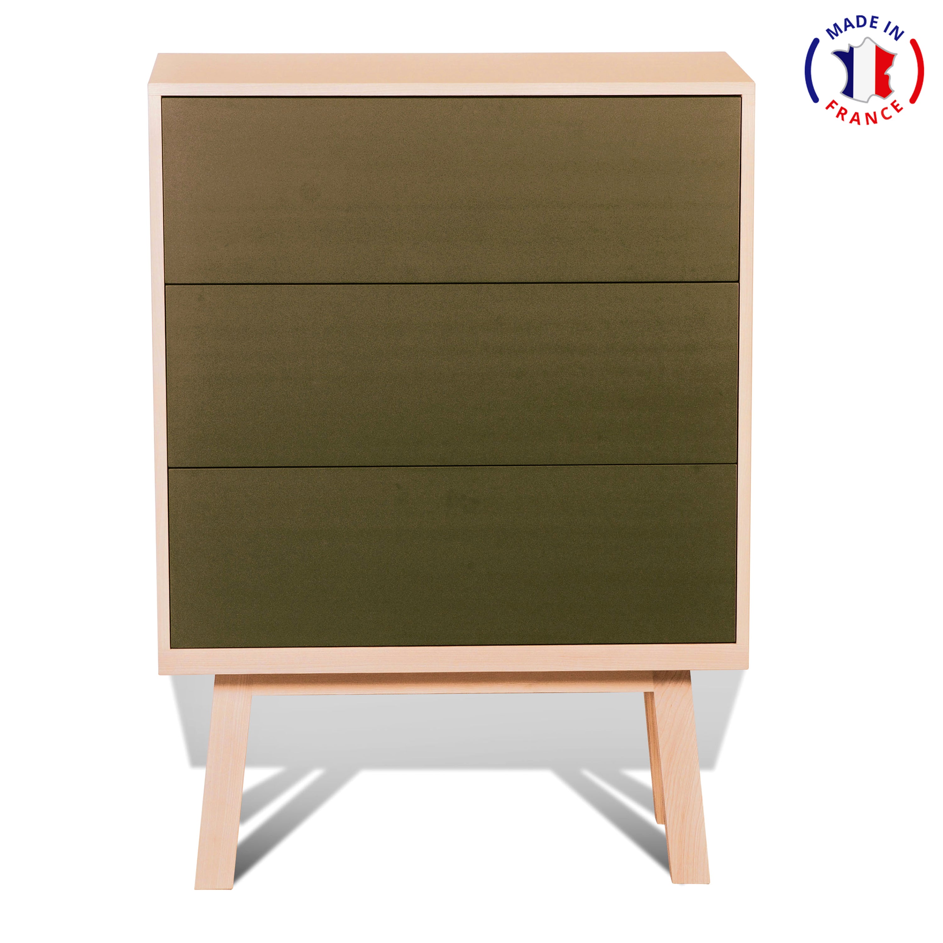 Commode 3 tiroirs de 90 cm de large, en frêne - MON PETIT MEUBLE ...