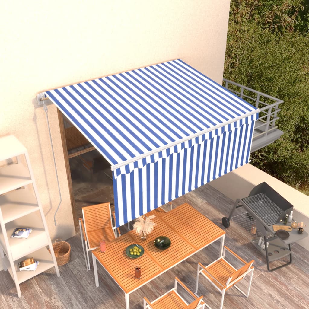 Telo Di Ricambio Per Tenda Parasole Retrattile - Tessuto Poliestere Impermeabile 3x2m Per Balcone, Giardino, Patio