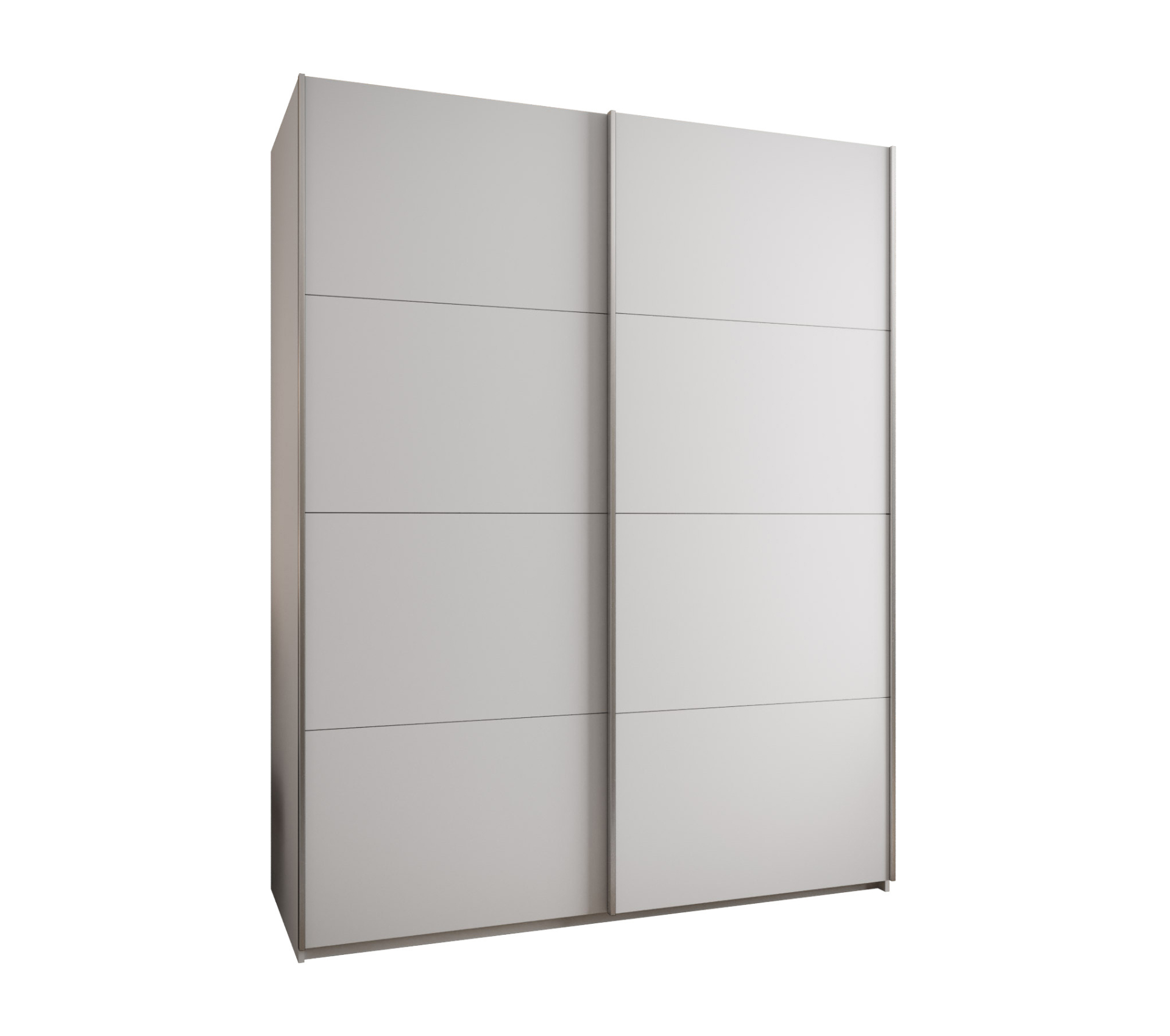 Szafa przesuwna wysoka Lux 1 190 x 64 x 245,5 cm biały + biały + u. srebrny - Abiks Meble