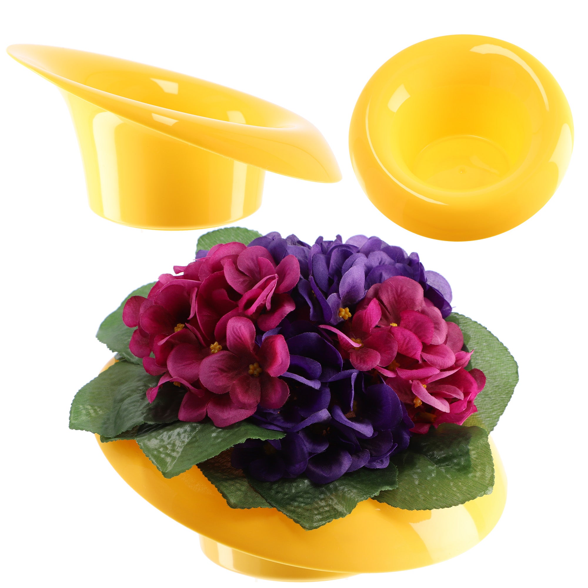 DONICZKA OSŁONKA DO KOMPOZYCJI KOMPOZYCJE STROIK BAZA IKEBANA ŻÓŁTA 9cm