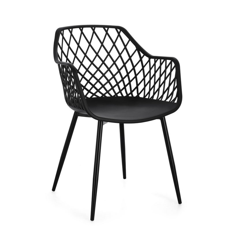 Krzesło do jadalni ze stali czarnej i polipropylenu