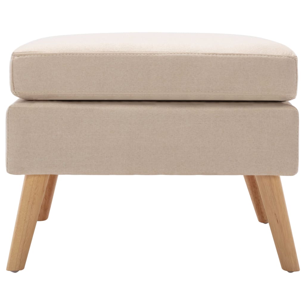 Repose-pied，Tabouret de pied，Pouf Crème Tissu CFW9142 | Leroy Merlin