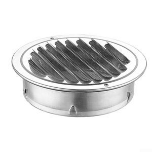 Griglia Di Ventilazione Rotonda In Acciaio Inox 304 – Diametro 120 Mm, Resistente Alle Intemperie, Per Pareti Esterne, Con Deflettore A 45° E Rete Protettiva