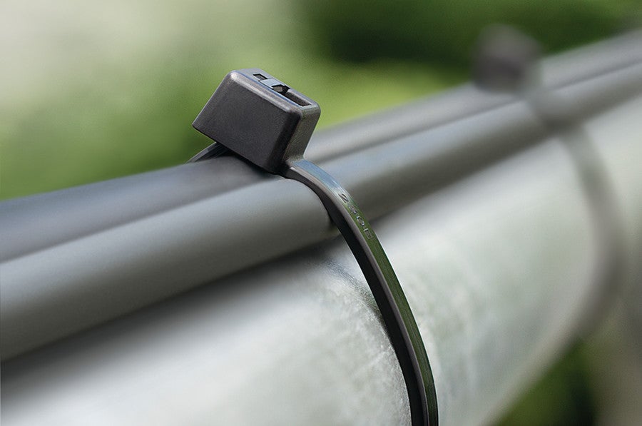 Bridas HellermannTyton de Uso Externo 200x4.6mm PA66W Resistentes a los UV- negro diente de plástico, Bolsa de 100 unidades - 4