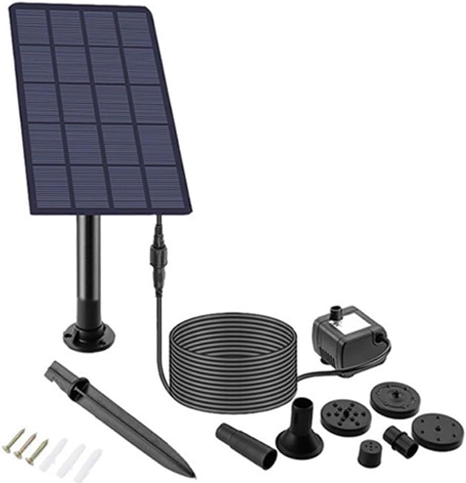Zewnętrzna pompa słoneczna, pompa fontannowa, odpowiednia do oczek wodnych dla ptaków i małych stawów ogrodowych.