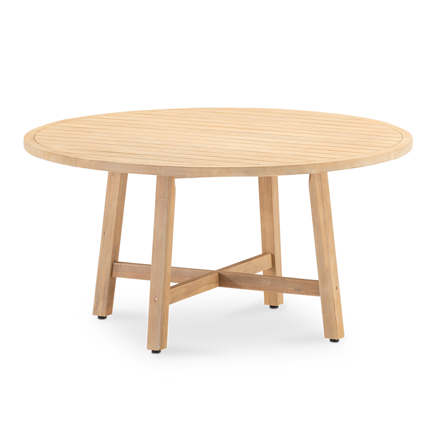 Garden Pleasure Hanford Tavolino Rotondo In Legno Di Eucalipto Per Giardino E Terrazzo - Marrone 45x50 Cm
