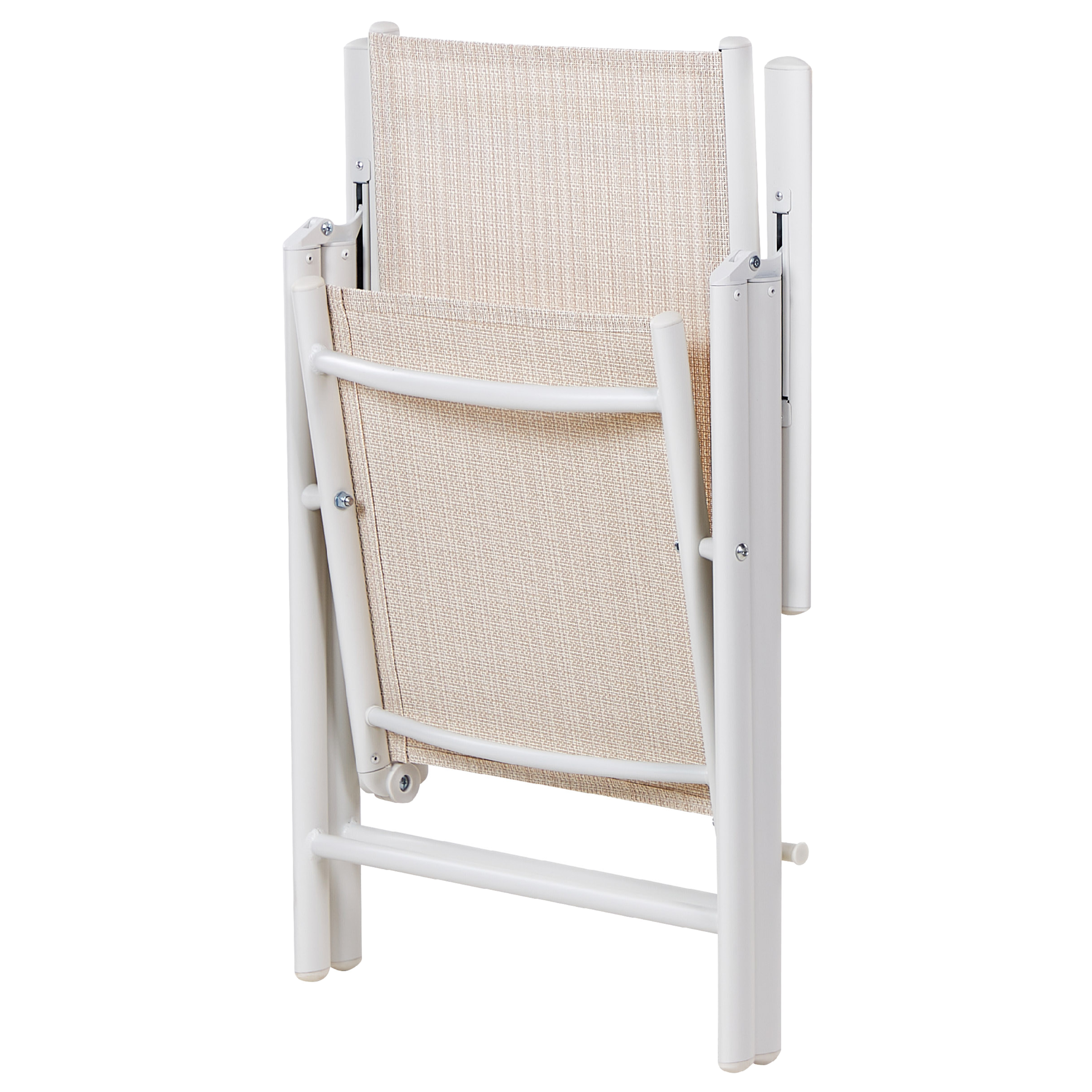 Beliani Conjunto de comedor exterior 6 plazas CATANIA Metal Beige - 8