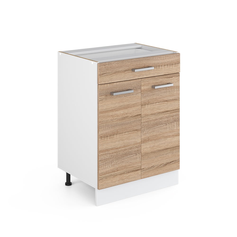 Vicco Uniwersalna jednostka bazowa R-Line, Sonoma, 60 cm z szufladami, bez blatu roboczego