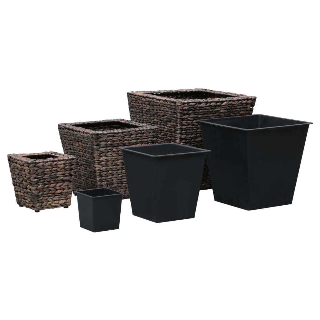 Jardinière lit surélevé plantes fleurs jardin 3 pcs Jacinthe d'eau marron 02_0001341 - 4