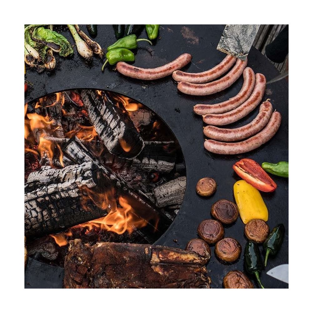 Barbecue brasero en acier Zelos Hauteur 71 cm Diamètre 62 cm Remundi - 5
