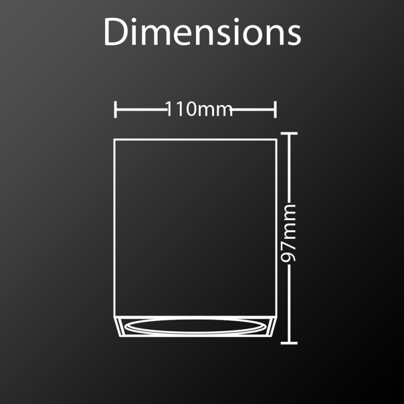 Xanlite - Plafonnier GU10 50W 2700K Carré large Noir et or - PL50CLNO - 7