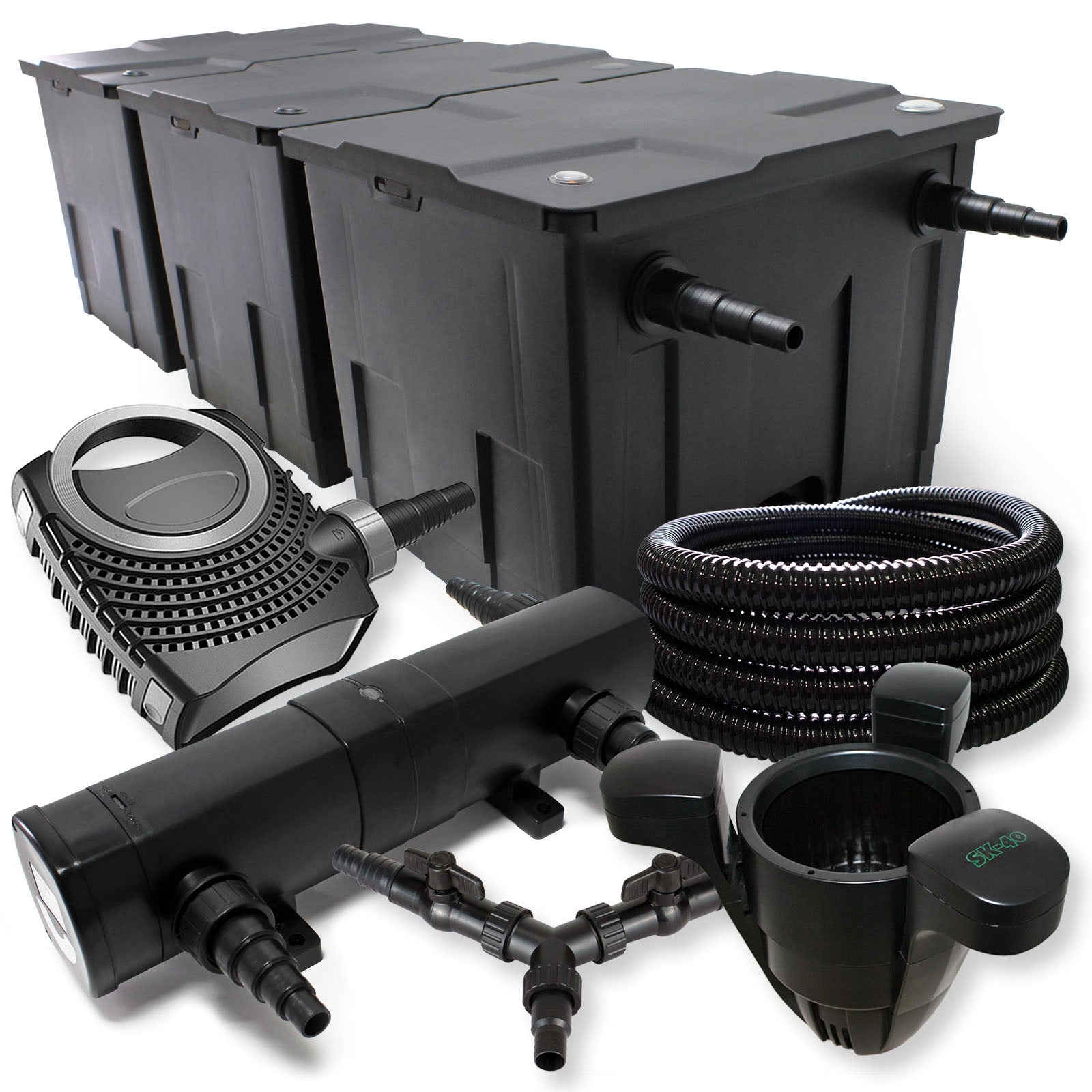 Set per laghetti filtro 12000l chiarificatore UVC 18W pompa CTF ECO 20W tubo 25m | Leroy Merlin