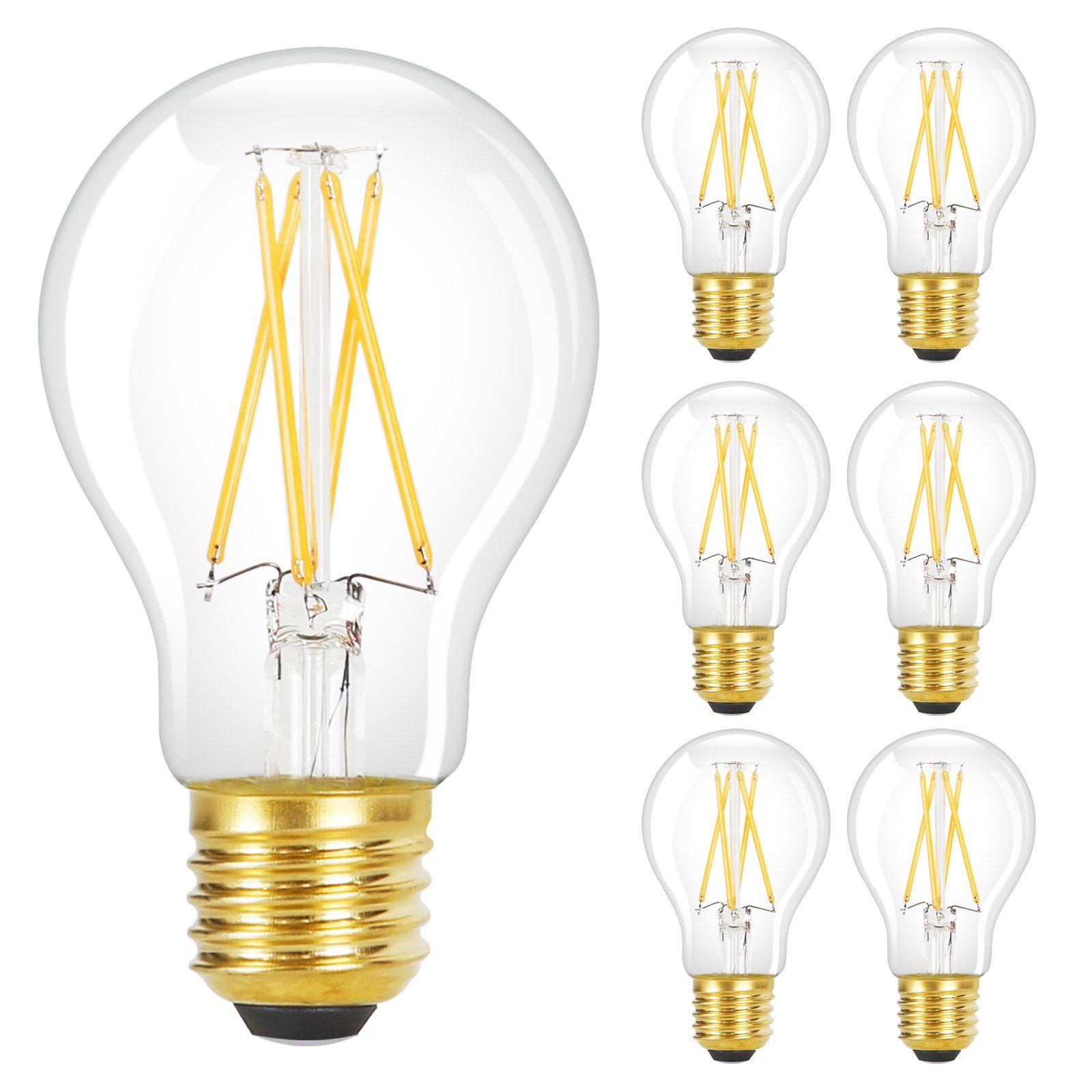 ZMH Żarówka LED A60 Vintage Edison 2700K do sypialni