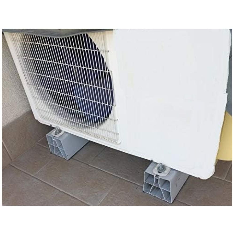 Basi A Pavimento Per Climatizzatore 350mm | 2 Pezzi Bianche Con Tappi, Vecamco