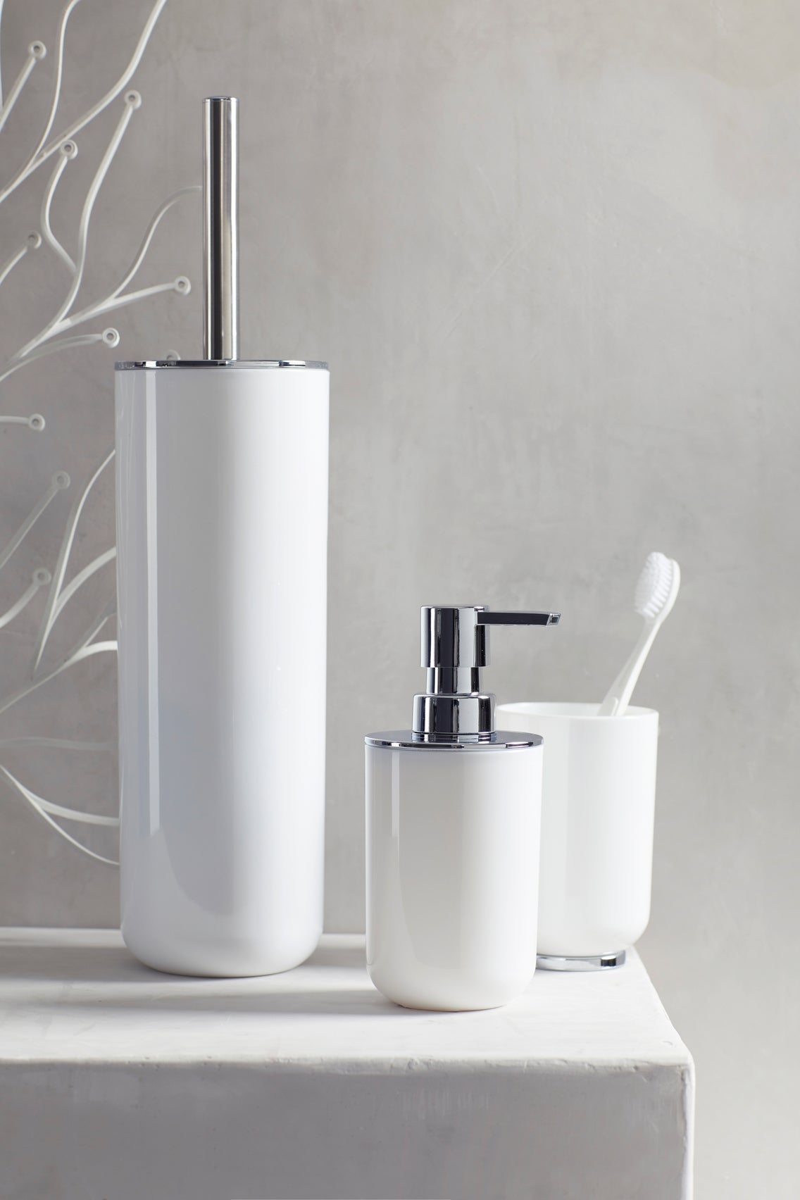 Brosse WC POSA, gris chrome, Wenko, WENKO - 3