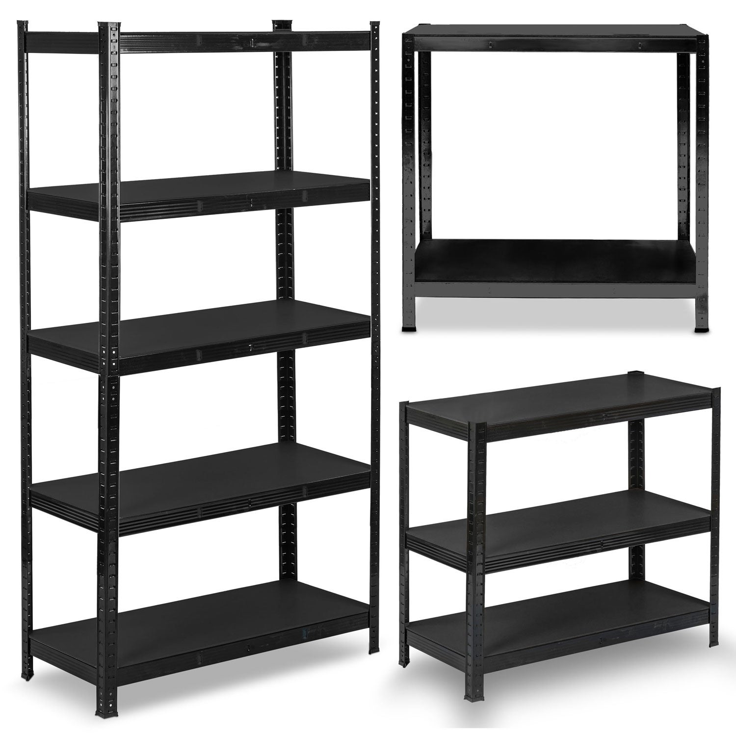 Regał metalowy magazynowy loftowy czarny 180x90x40cm HR-851 Humberg