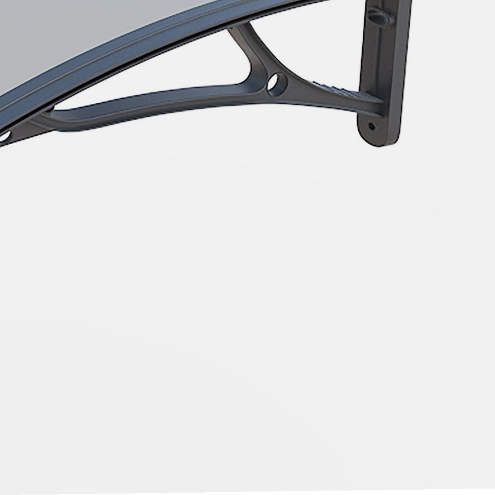 Marquise aluminium et polycarbonate WERKA PRO 80 x 120 cm - 5