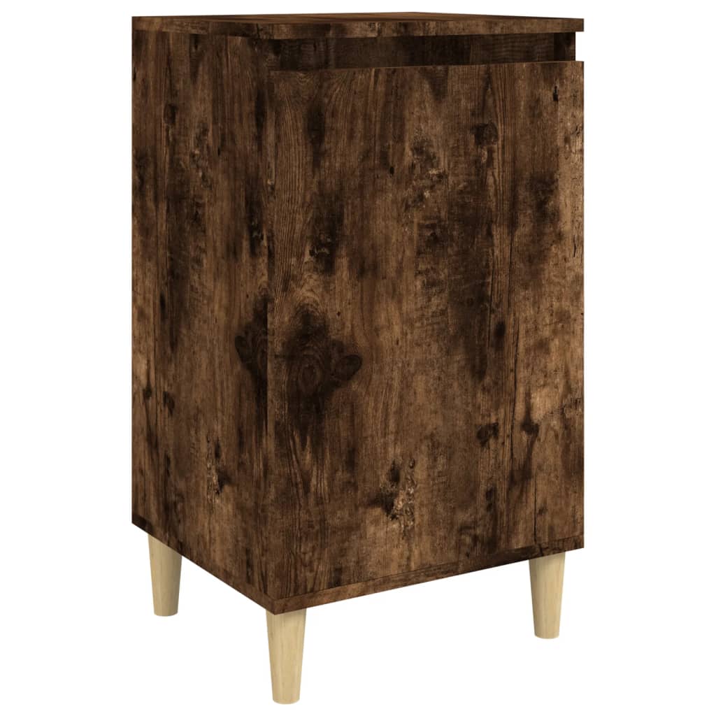 vidaXL Table de chevet chêne fumé 40x35x70 cm bois d'ingénierie - 2
