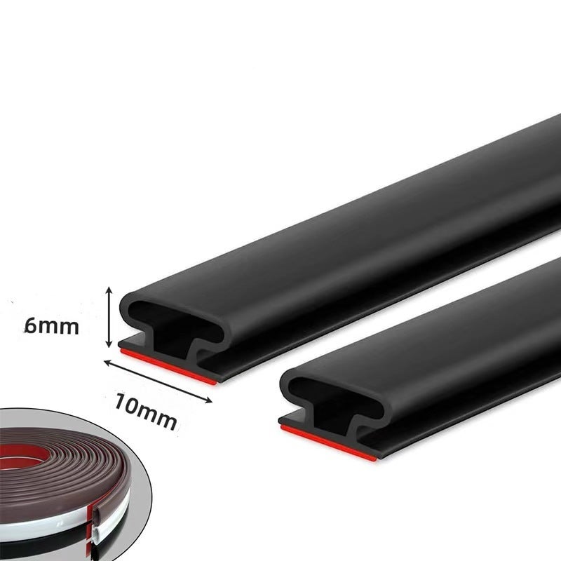 Joint de Porte Autocollant Caoutchouc - Bande d'Étanchéité Isolation Phonique,Résistance aux Intempéries pour Fenêtres,marron, 6 Mètres - 3
