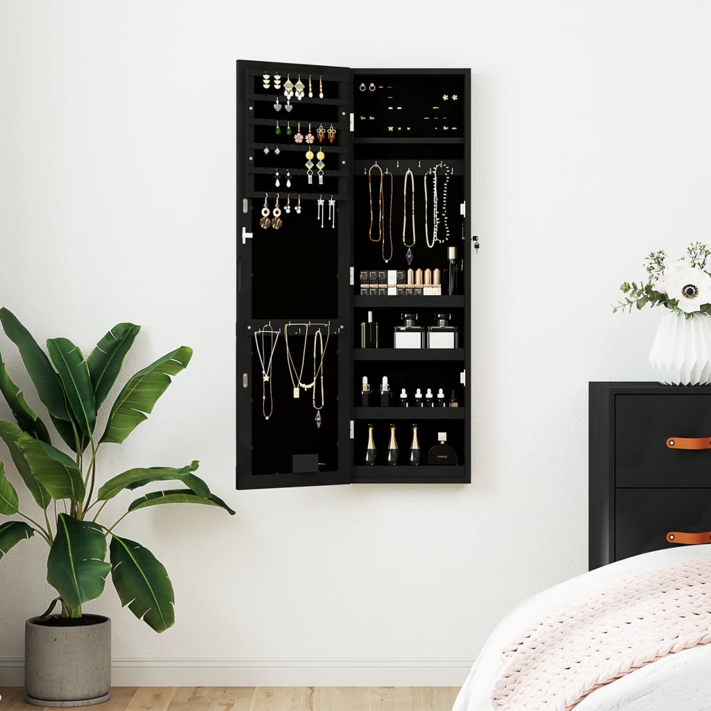Maison Exclusive - Armoire à bijoux avec miroir et éclairage LED mural ...