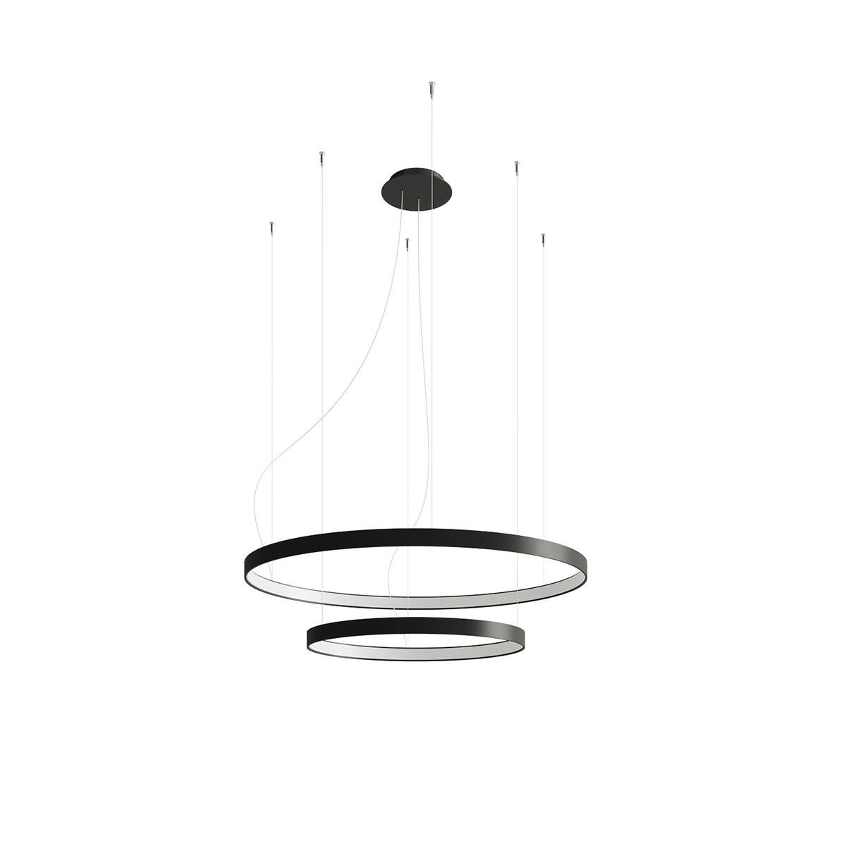 Lampa wisząca RIO LED 55W Neutralna biel 6643lm czarna wym: 150 x 78 x 78 cm Thoro Lighting