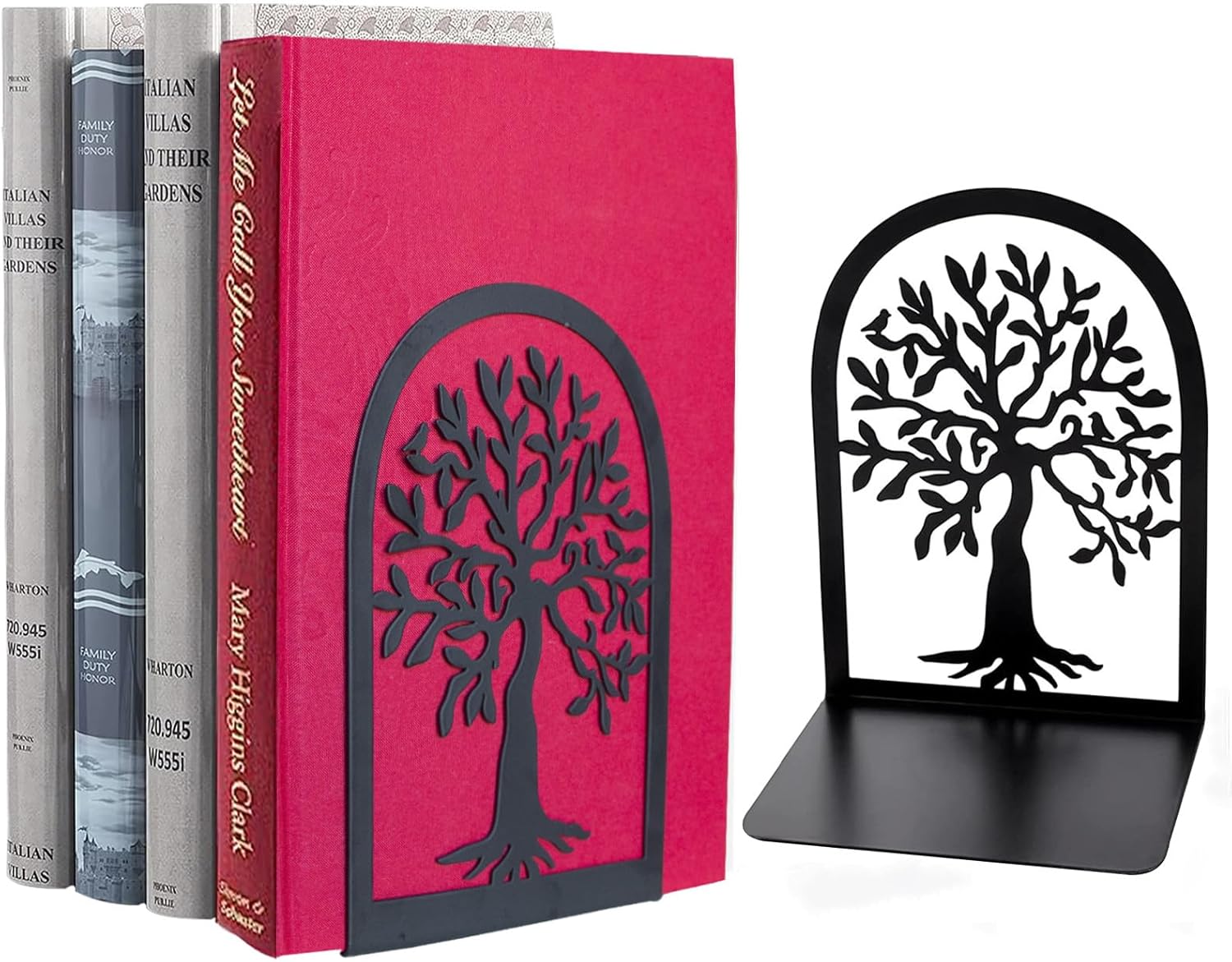 Serre Livres Métal Cale Livre-Noir Séparateurs De Livres Anti Rayures Pour Bureau Maison Ecoles Cd Librairie Et Bibliotheque 1 Paire 98452005