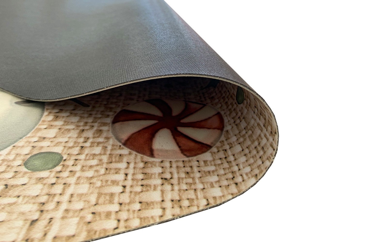 Tappeto Sotto Albero Natale Rotondo 100 Cm Addobbi Decoro Ingresso Natalizio Base Regali - Dis D - 2