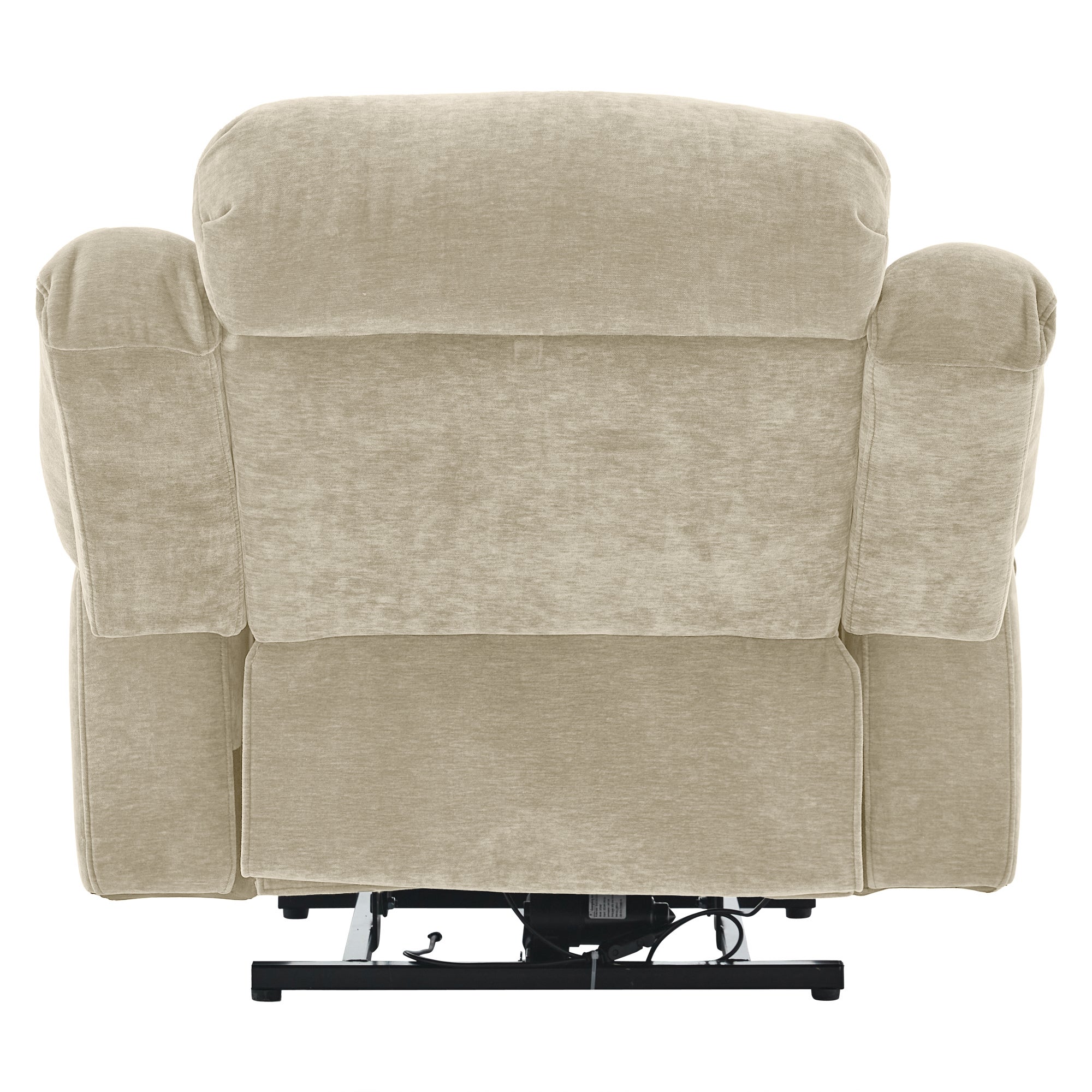 Fauteuil de massage électrique inclinable avec massage 8 points et fonction chauffante - 95 x 94 x 107 cm - Prise USB - Tissu en chenille - Beige - 8