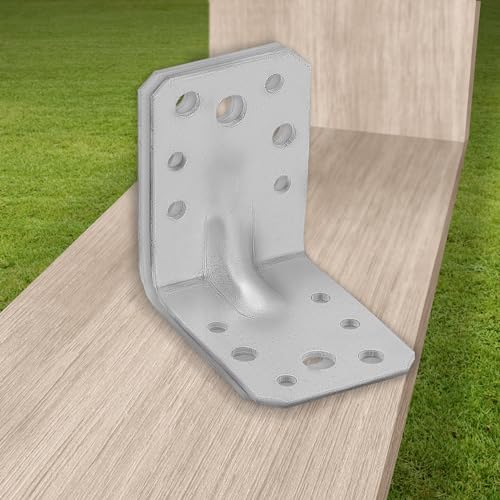 Lot de 50 Cornières en acier 60x60x45 mm - Equerres de fixation galvanisées renforcées - Connecteurs d'angle - KOTARBAU - 6