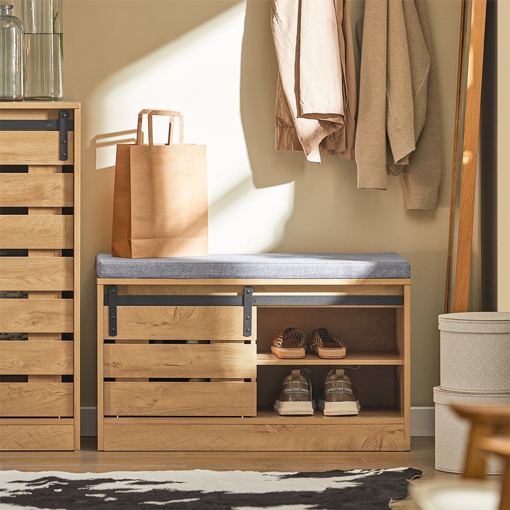 Meuble à Chaussures Avec 2 Portes - Gain De Place Assuré !