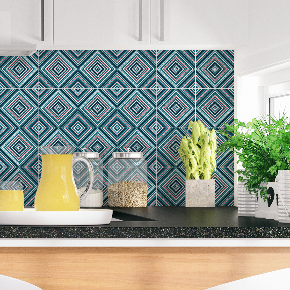 24 vinilos azulejos bohemio gleska - adhesivo de pared - revestimiento sticker mural decorativo - 24stickers15x15cm