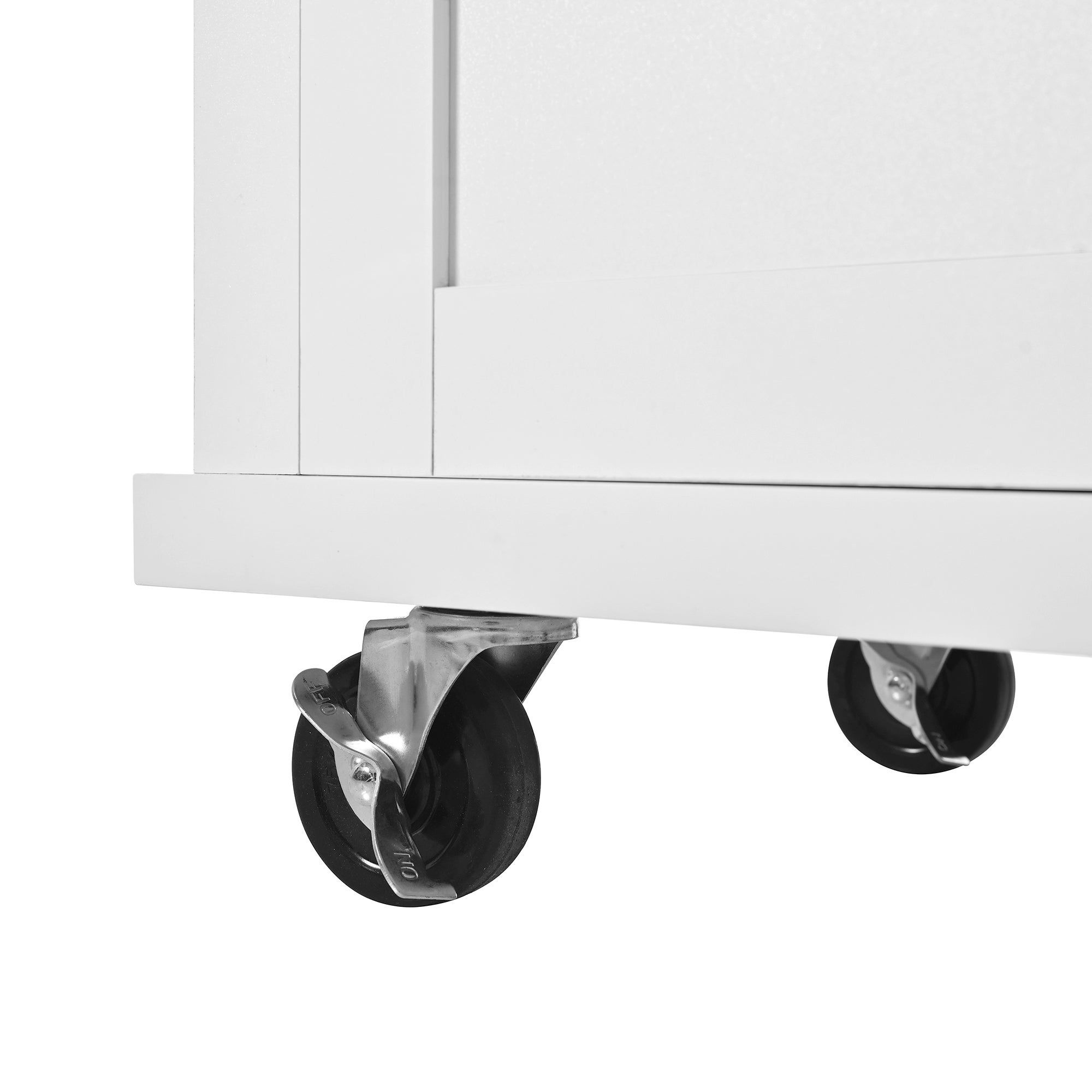 Ilot central de cuisine mobile 126x46.8x94.2cm - avec roulettes - 3 tiroirs et 3 portes - plateau extensible - avec porte-serviettes - blanc - 8