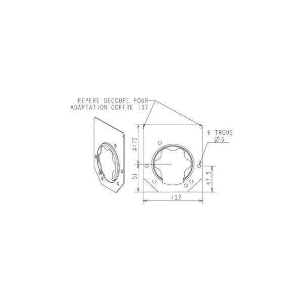 Plaque D´immobilisation Treuil Moteur Somfy/joue Alu [l.205]