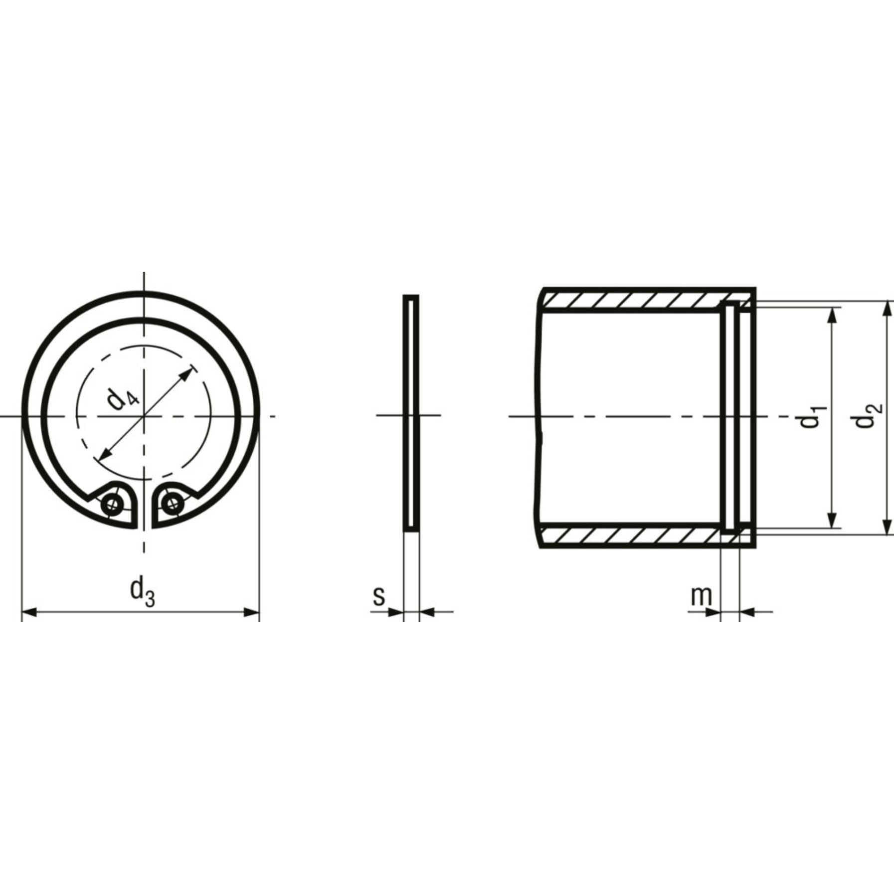 Lot De 2 Circlips Intérieurs 67 Mm - épaisseur 2 Mm