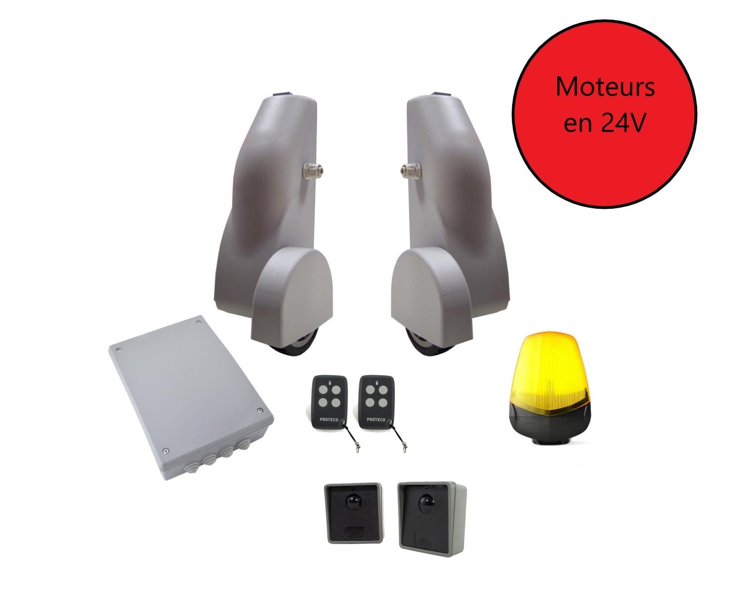 KIT motorisation de portail battant systeme a Roues Bloquant — free download