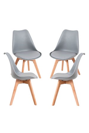 Silla - Silla De Comedor - Patas De Metal Plateado - Sillas Para