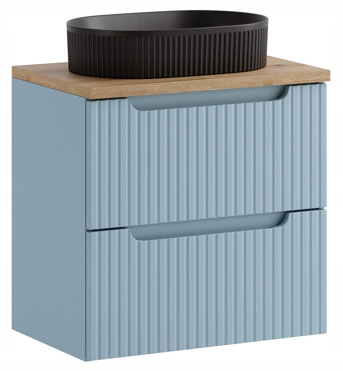 Szafka łazienkowa NOVA DENIM 60 cm z blatem umywalka nablatowa