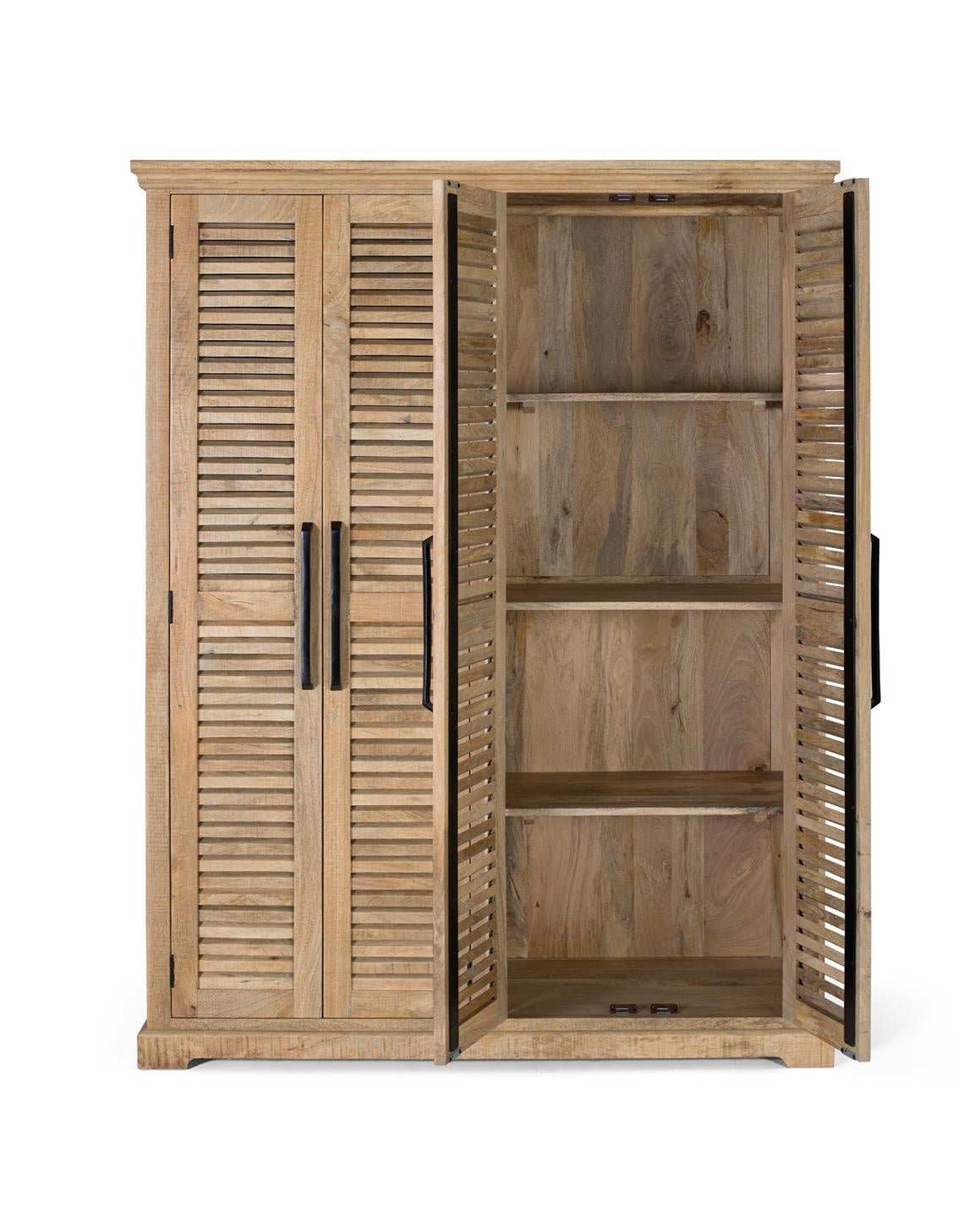 Szafa z drewna mango 150 cm, styl rustykalny, współczesny - 190x150x50 GYC - 2