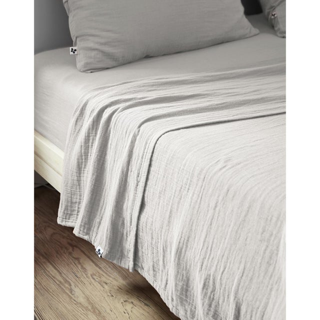 Drap Plat 240 x 300 cm – Double Gaze de Coton Luxe – Gaïa Nuage