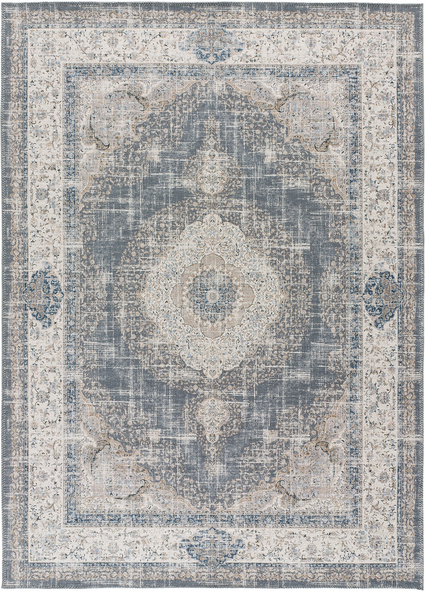 Tapis intérieur gris rectangulaire l.140 x L.200 cm NEILA vintage - ATTICGO - 2