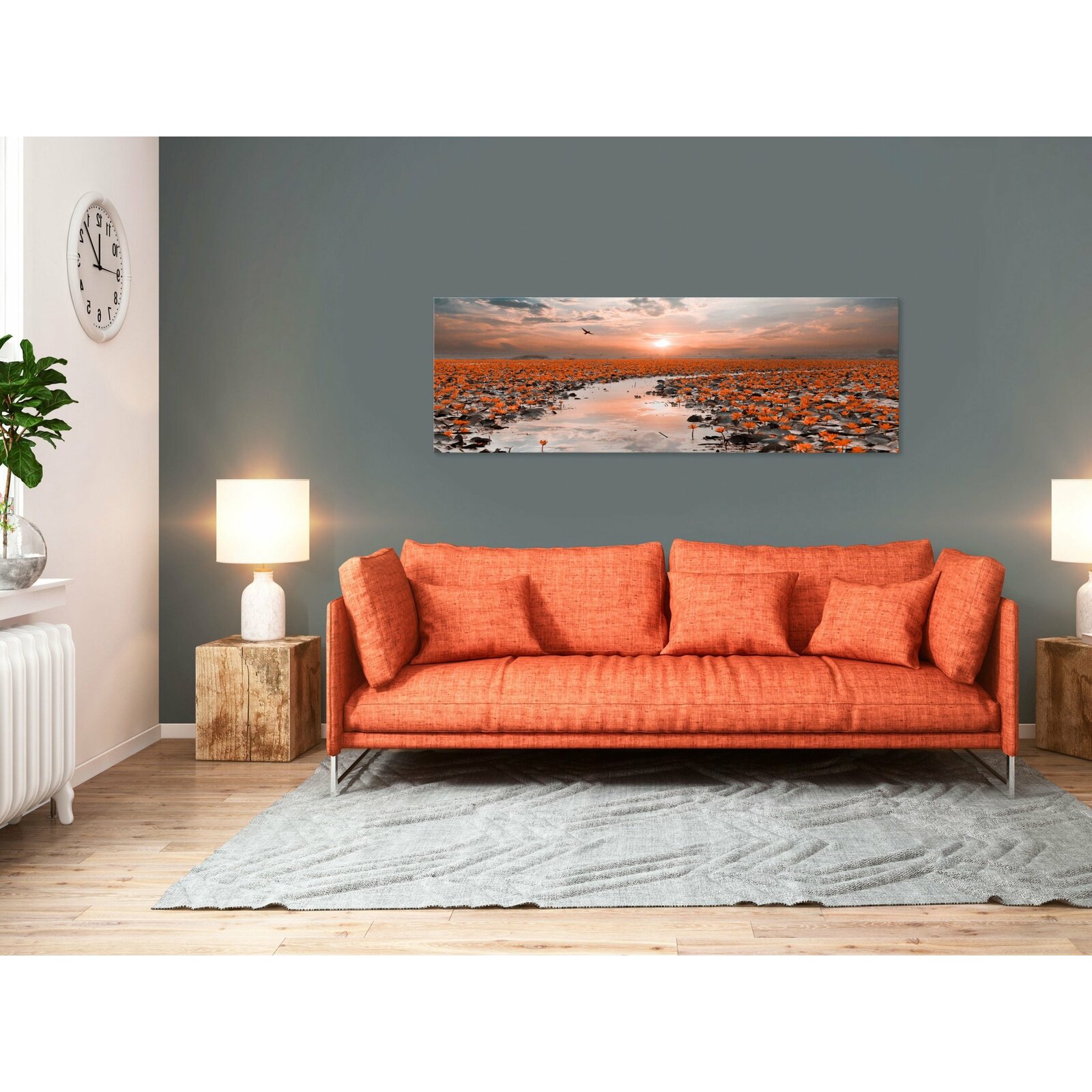 Tableau voie de lis étroite - 120 x 40 cm - 2