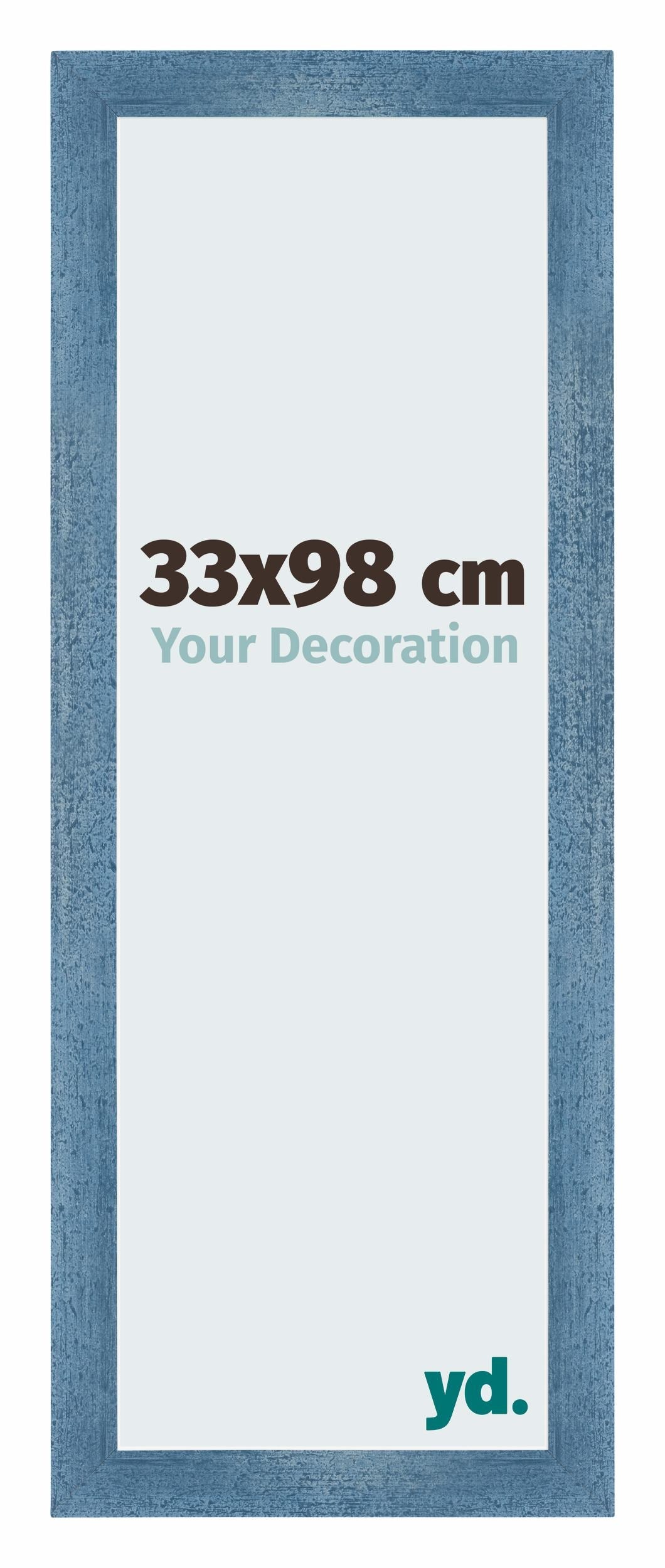 Cadre Puzzle 60x85 cm - Bleu Brillant Patiné - MDF - Mura