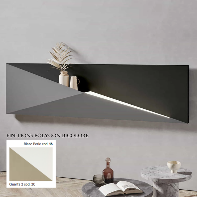 Radiateur design électrique connecté POLYGON HORIZONTAL 750W blanc perle - IRSAP - POLS180V16A4NLB