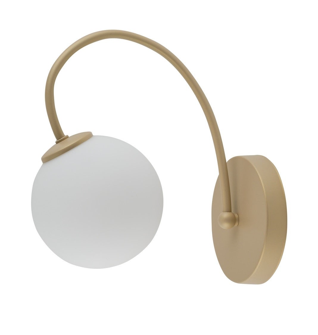Kinkiet ścienny Velvet złoty beo-biały 1xG9x12W styl minimalistyczny wym: 25 x 24 x 14 cm metal IP20 SIGMA